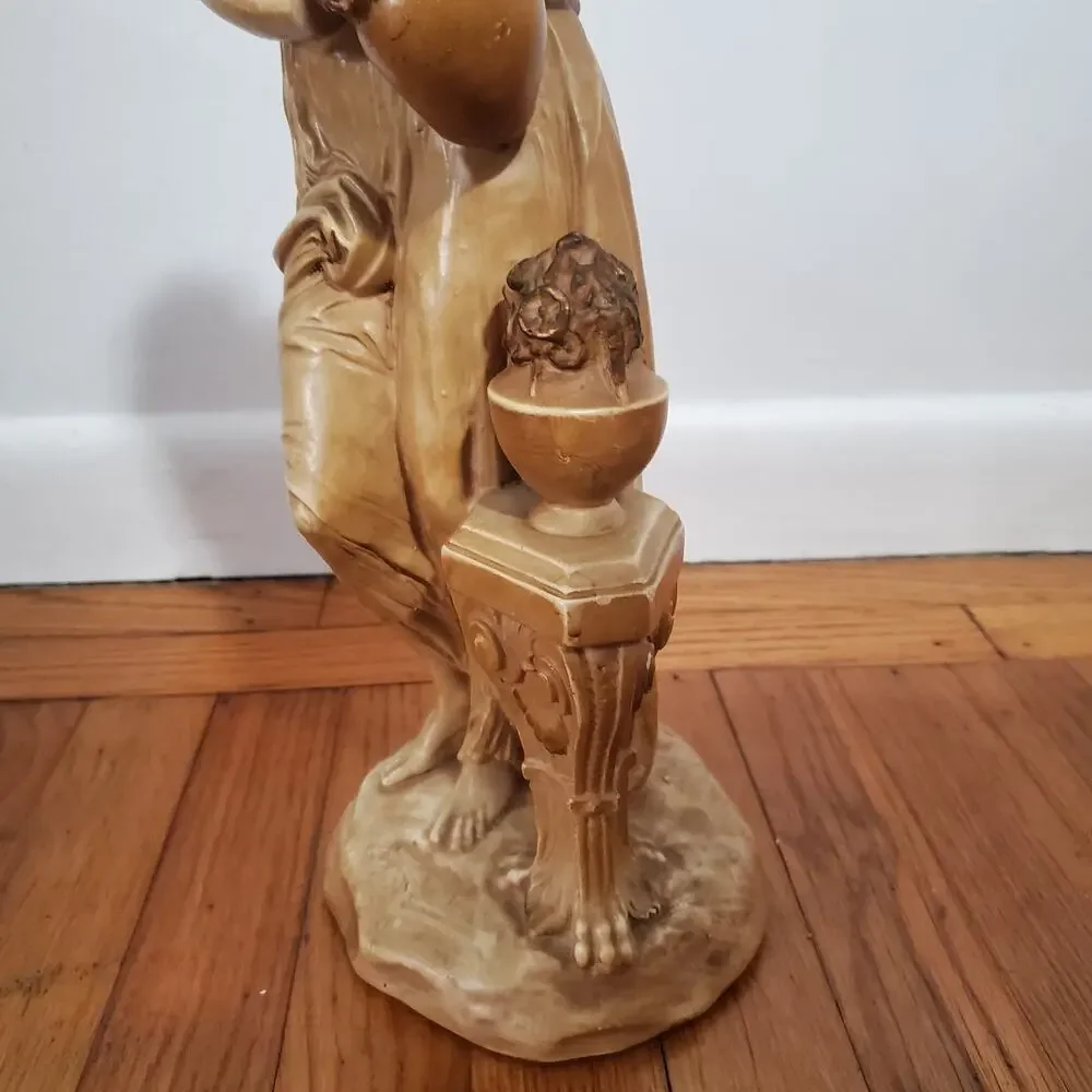 Vintage Chalkware Girl Statue Figurine by Alexander Backer Co 18